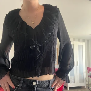 Zara blus - Snygg svart blus från zara i superfint skick, endast använd en gång!! 🥰