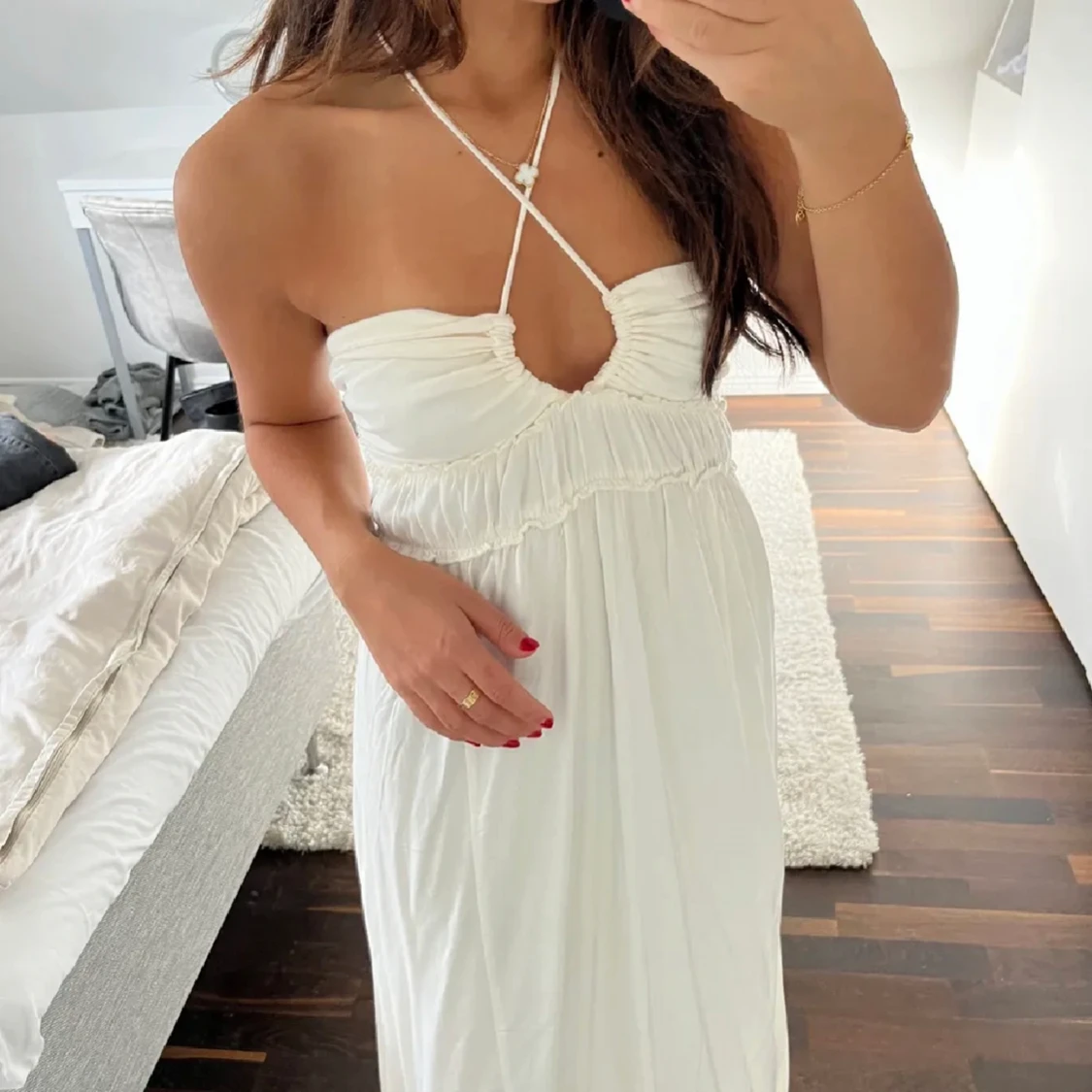 Vit långklänning  - 91