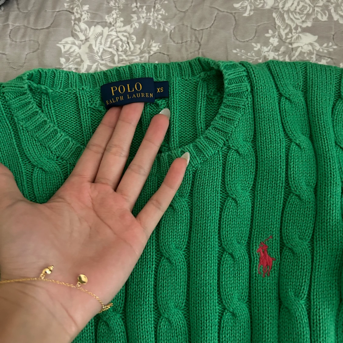 grön polo tröja - 90