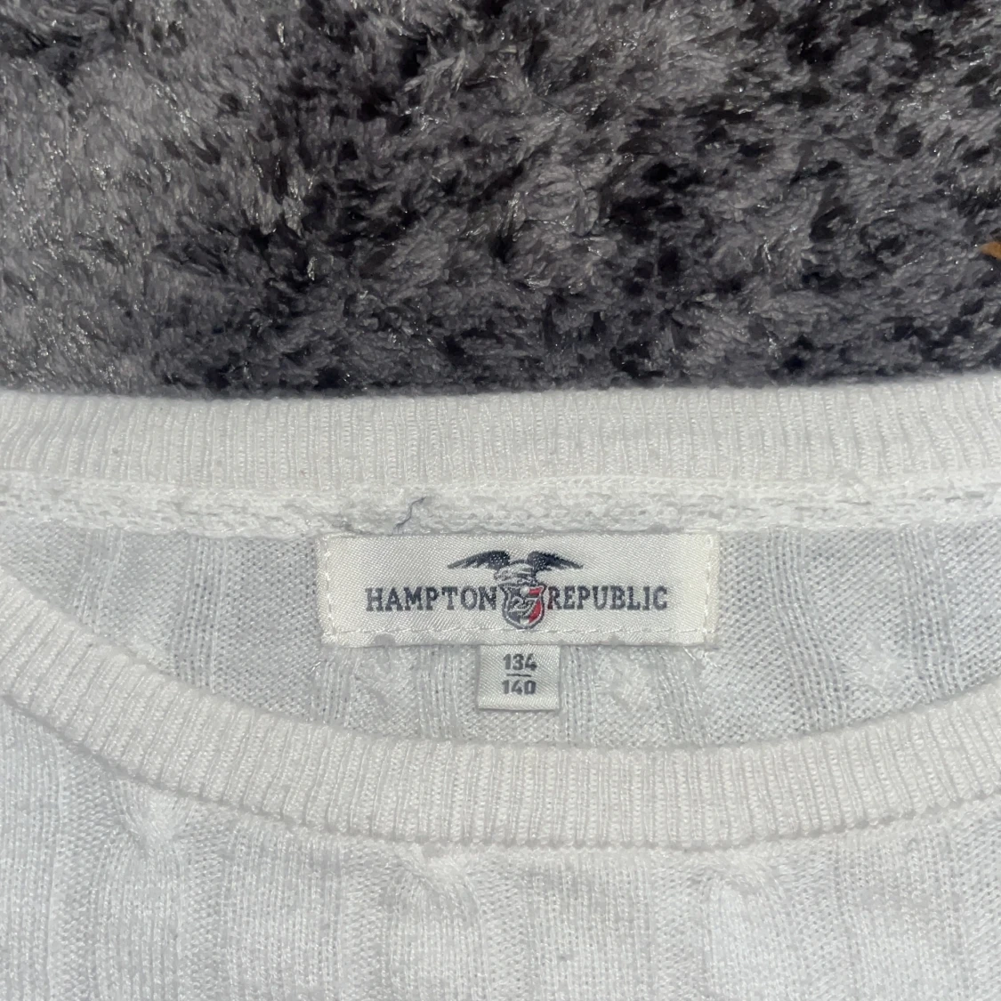 vit flät stickad tröja - 91