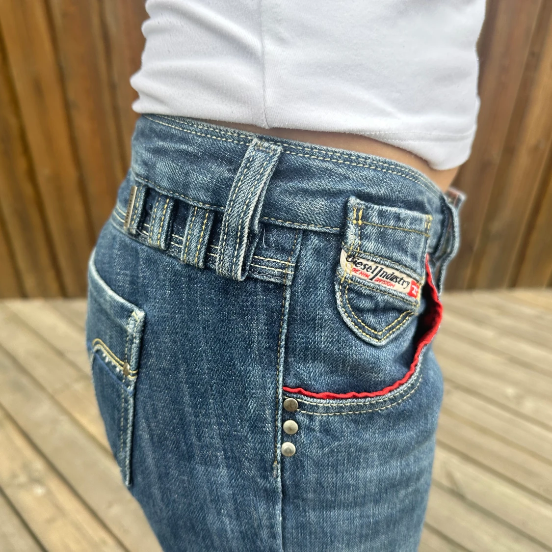 Långa lågmidjade jeans  - 92