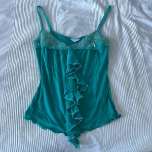paljett topp - skit snygg y2k/fest topp i turkos fin färg.