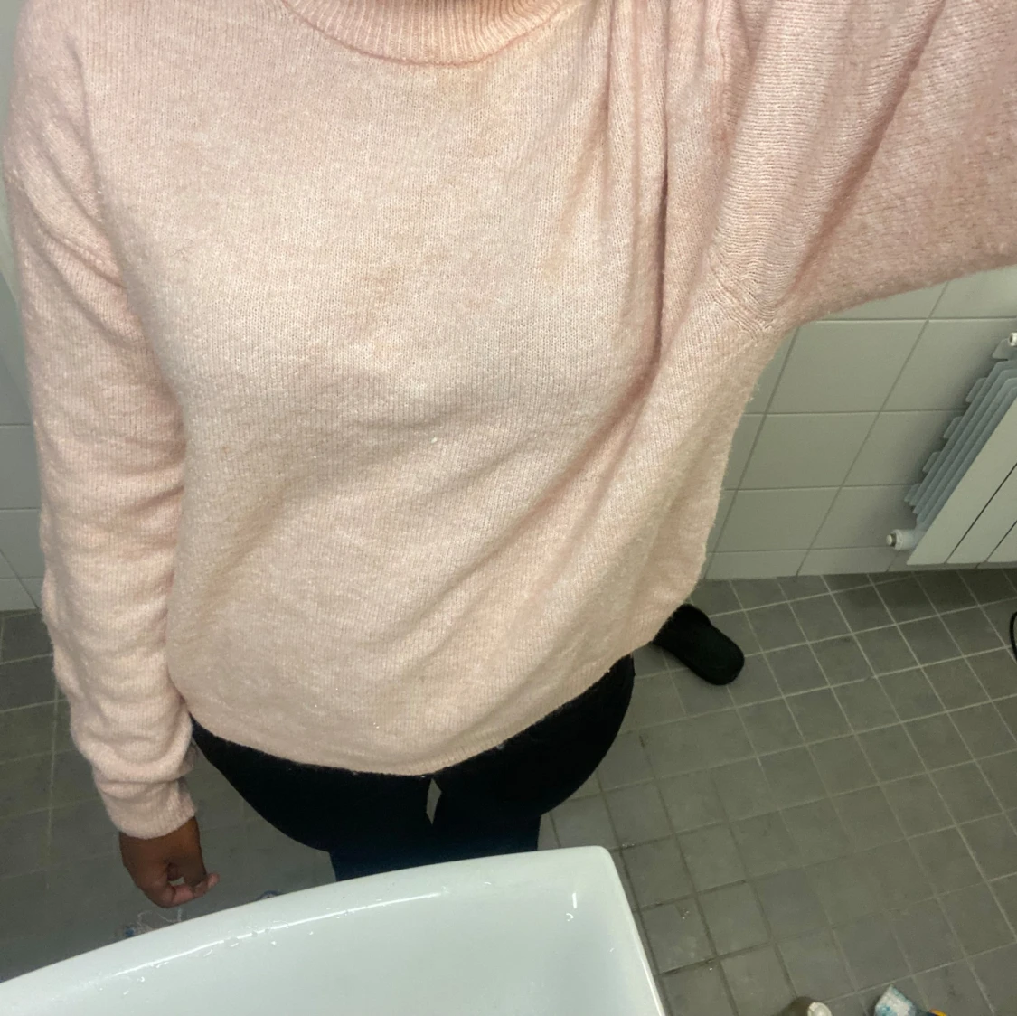 Rosa tjocktröja  - 92