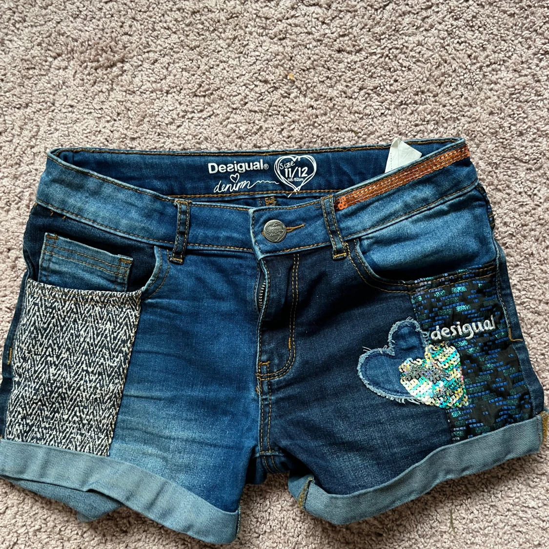 vintage desigual lågmidjade shorts