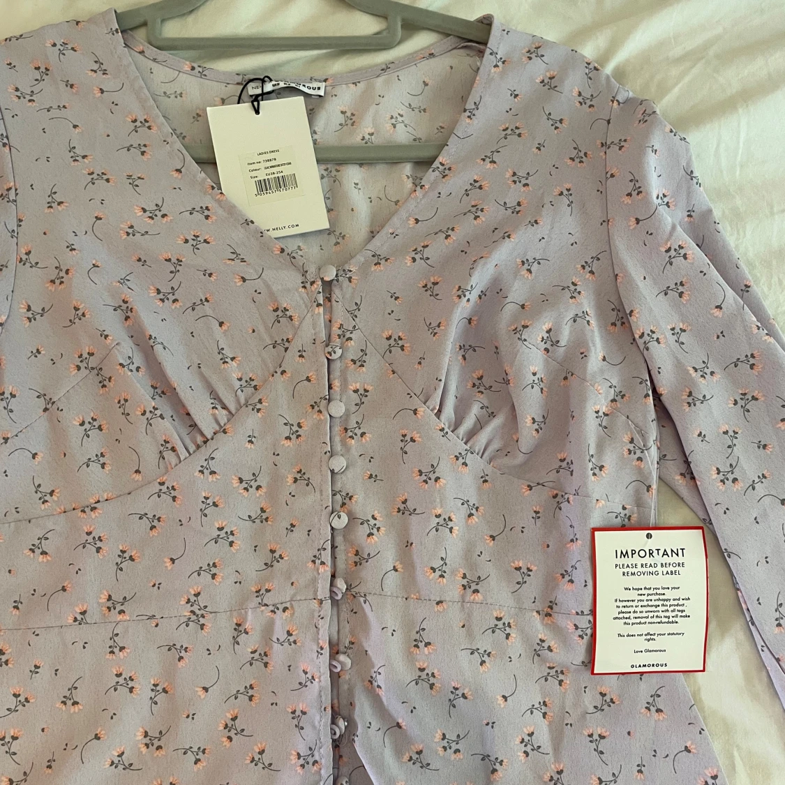 Oanvänd lila klänning - 90