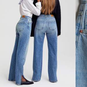 Superfina jeans från Gina tricot men slits längst ner. Långa i benen! Superfint skick 🦋