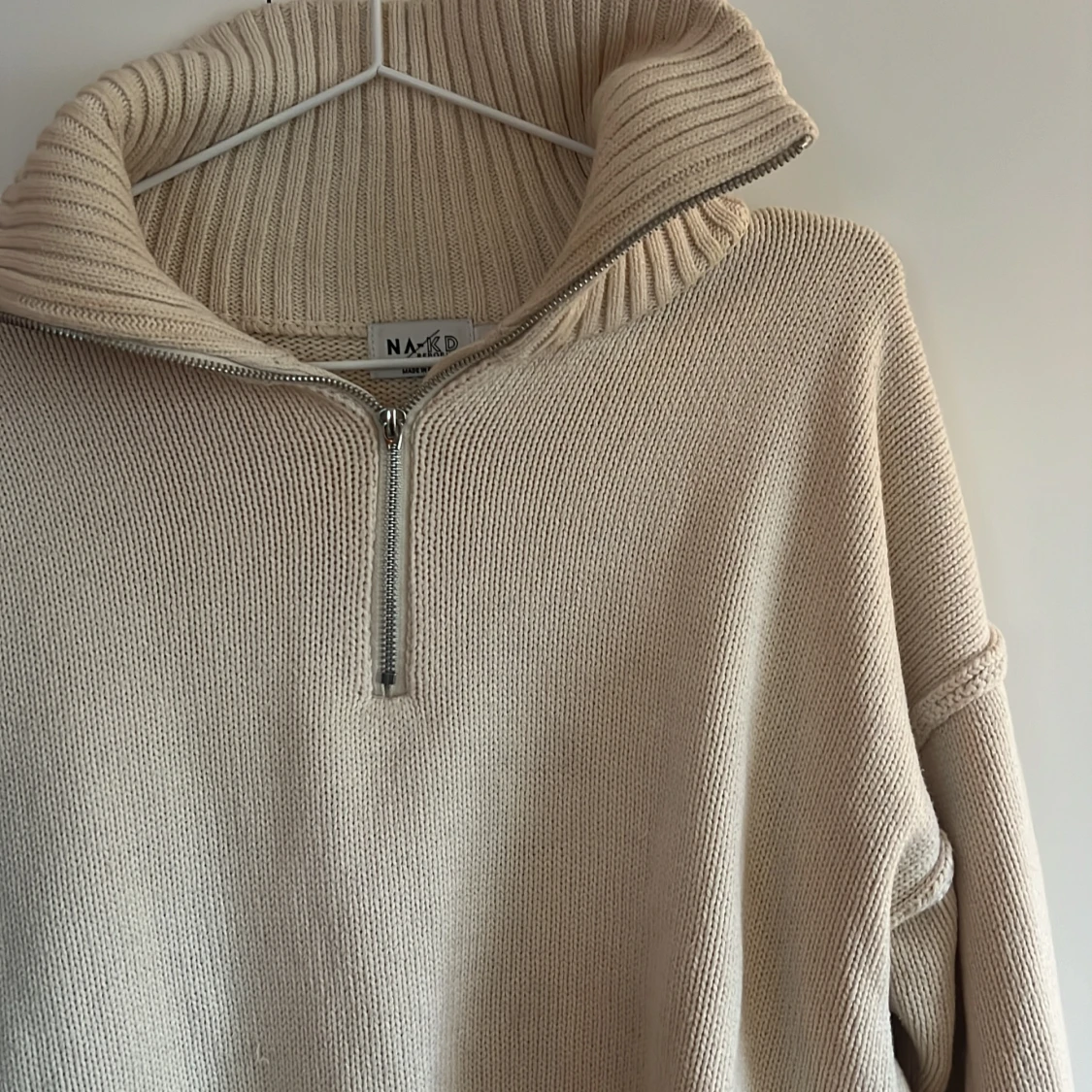 Stickad tröja halt zip - 90