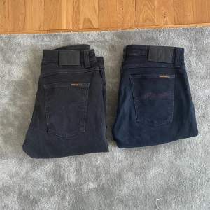 Tja, säljer två par nudiejeans i 9/10 skick, första paret är st 30/32 i modellen skinny Linn, andra är i st 31/32 i modellen Lean Dean, båda sitter bäst på personer över 180 och 60kg. Köp av båda samtidigt: 550kr styckpris: 350kr