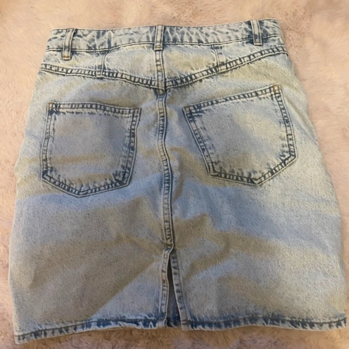 Ljusblå jeans kjol - 90