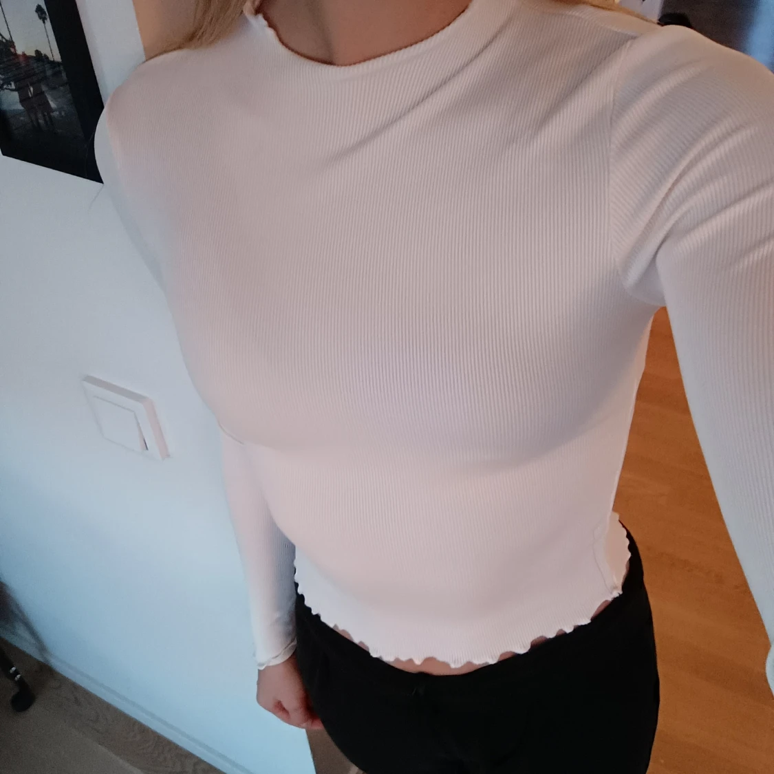 Vit långärmad tröja - 91