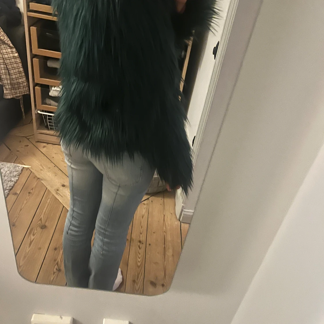 Grön pälsjacka   - 92