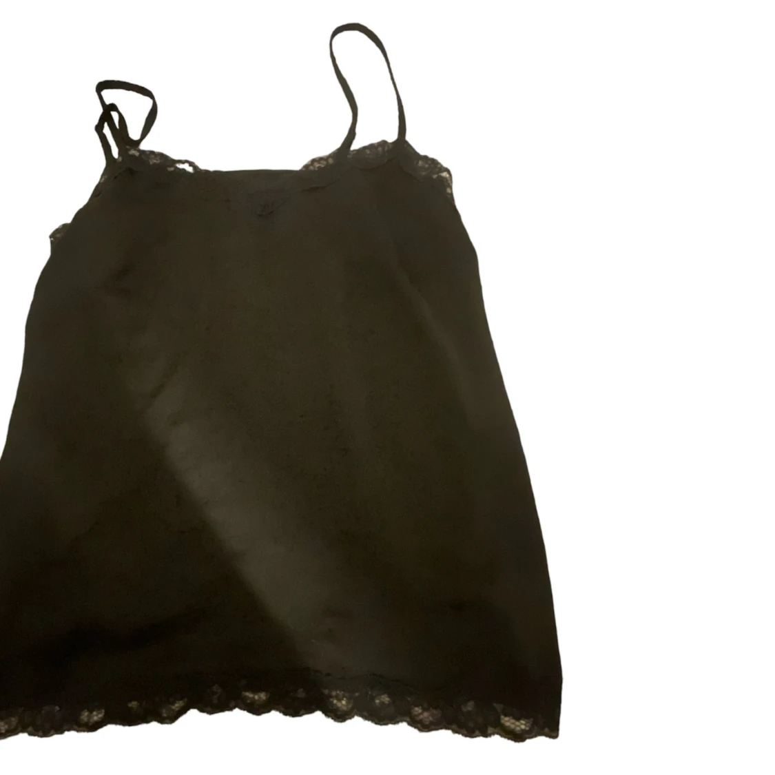 Svart linne med spets 