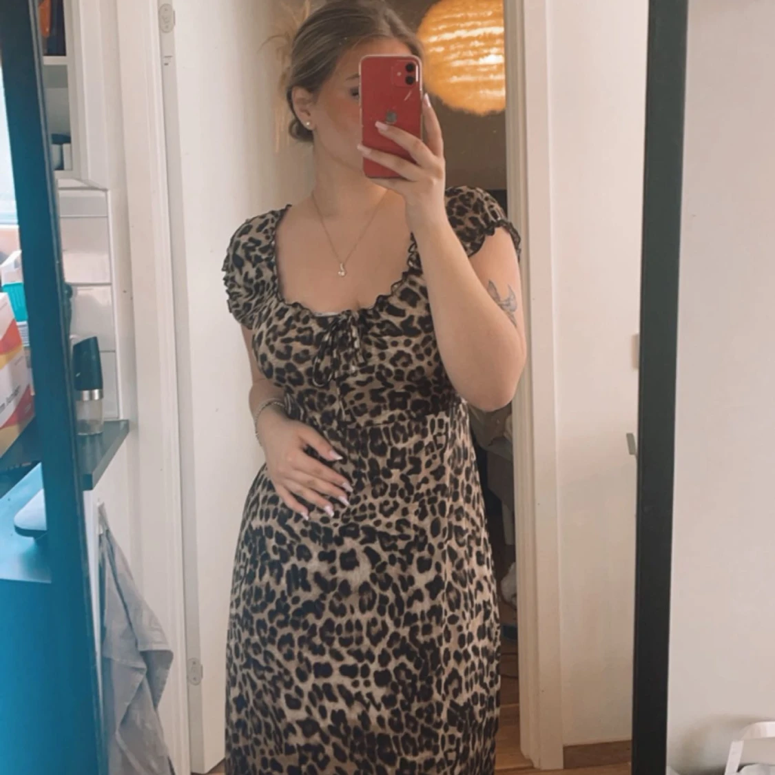Leopard klänning  - 91