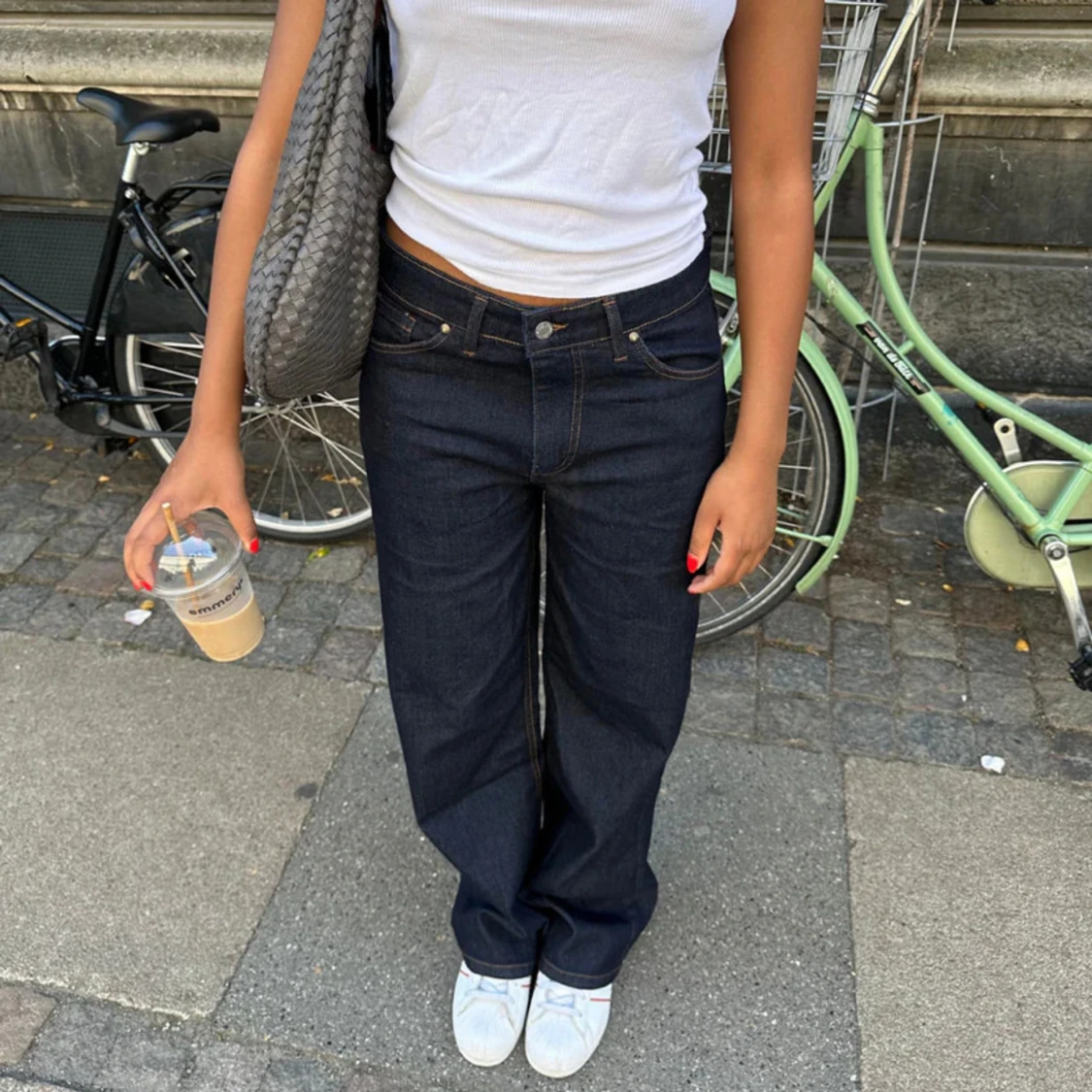 Mörkblå jeans - 90