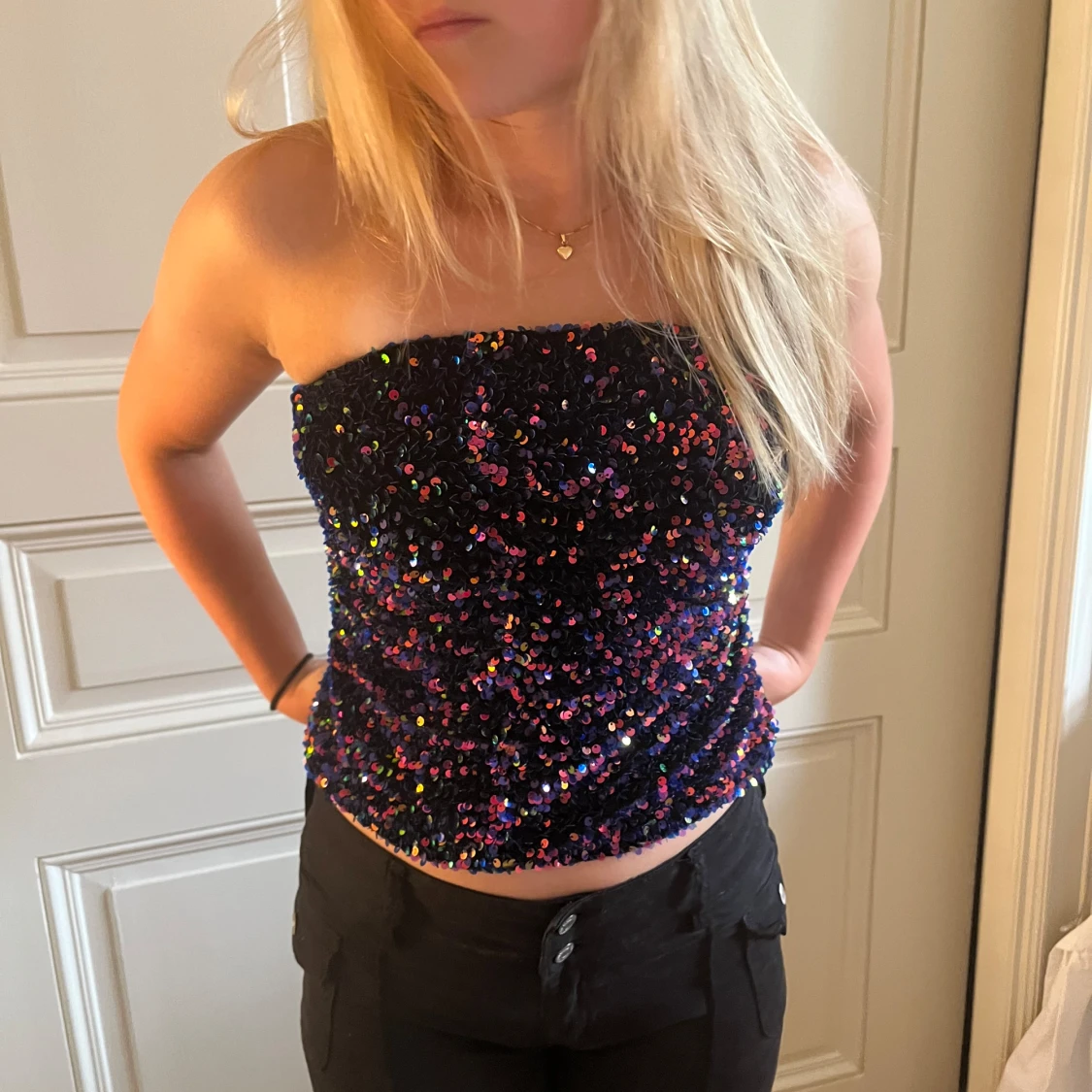 Glittrig festtopp - 90