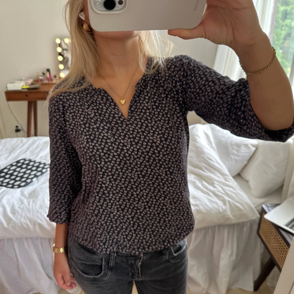 trekvartsärmad blus - 92