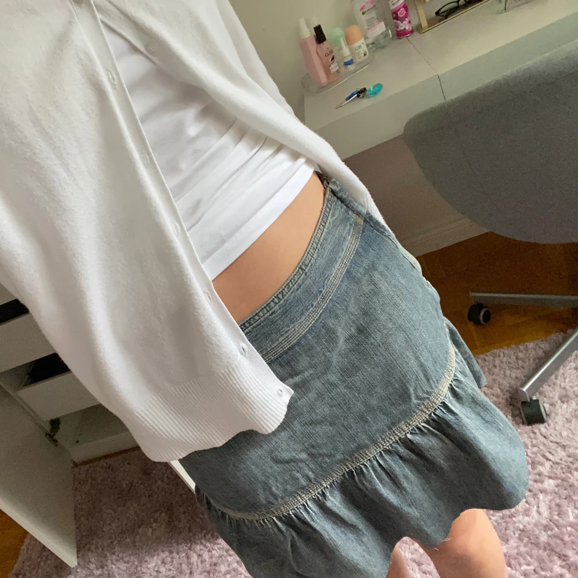 Lågmidjad jeanskjol💕