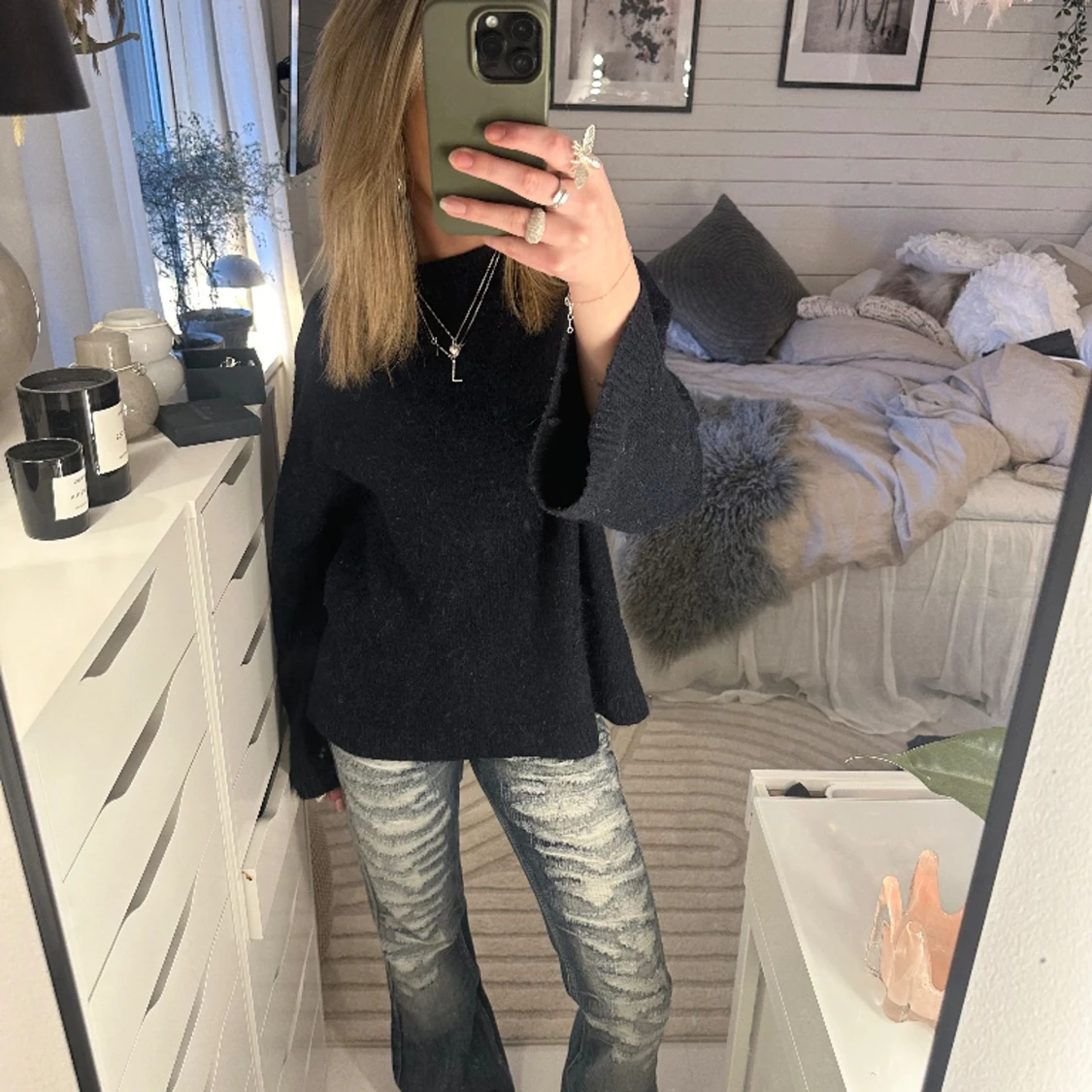 Långmidjade jeans  - 90
