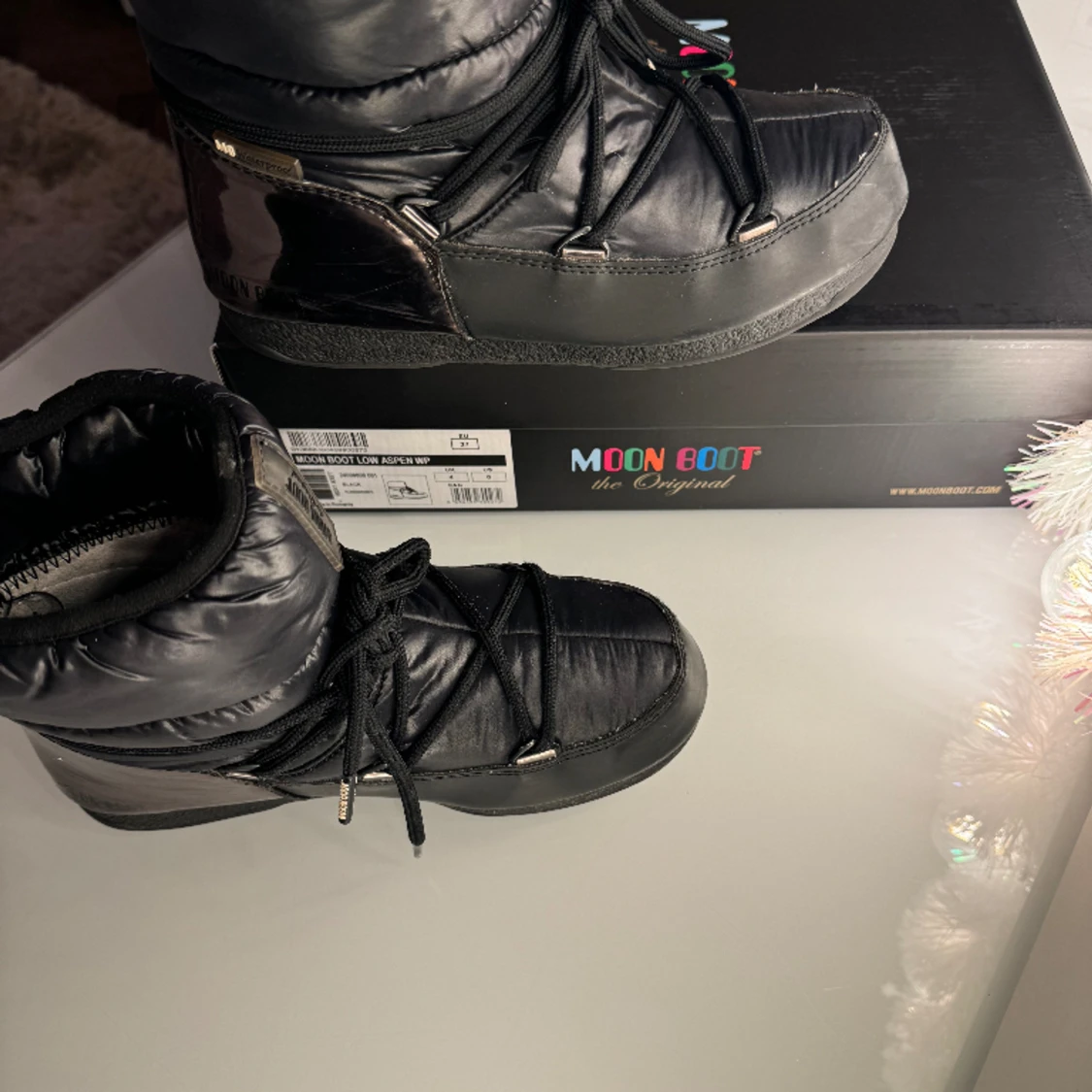 Moon boots svarta låga - 90