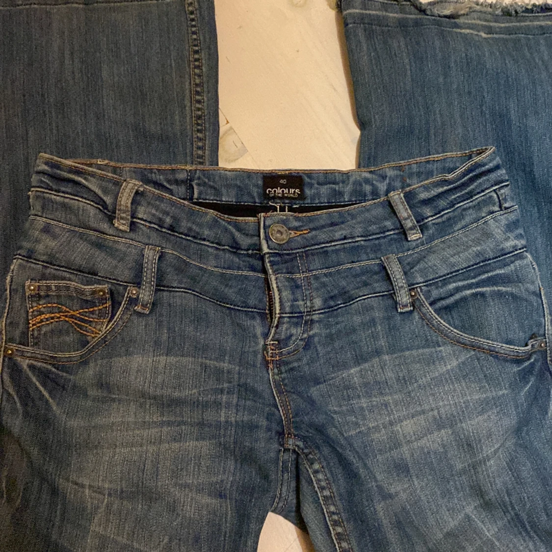 Lågmidjade bootcut jeans - 91