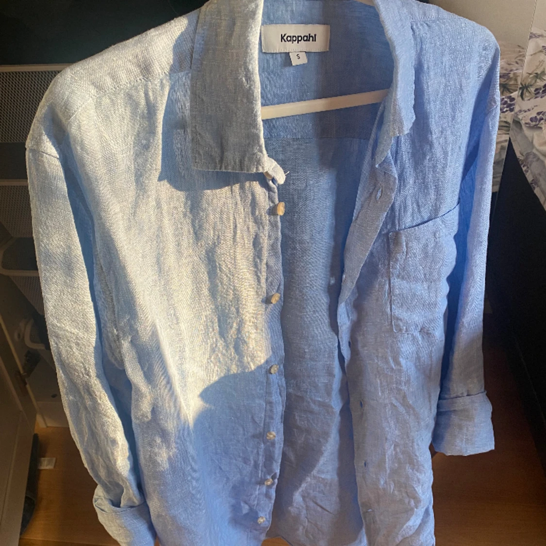 Ljusblå Linneskjorta