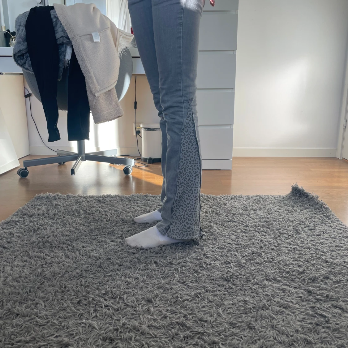 Lågmidjade Leopard jeans - 92