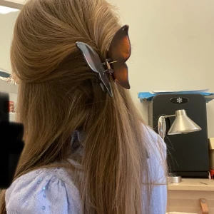 fjärilshårklämma - använd typ 2-3gånger, bra skick. Vet dock inte vad den tål men den tål nog det mesta!