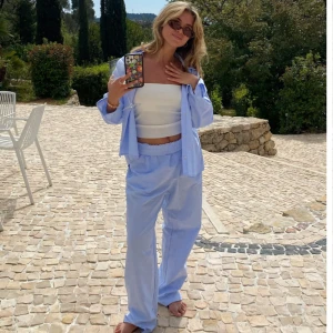 Djerf Avenue Breezy Pants blue - Skjorta och byxor i xxs