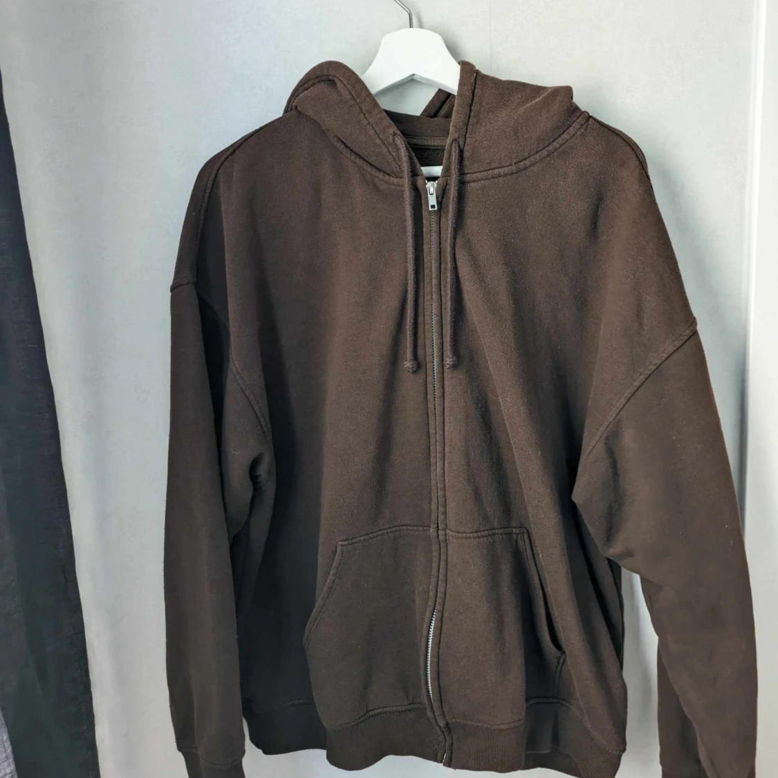 Brown zip-up hoodie