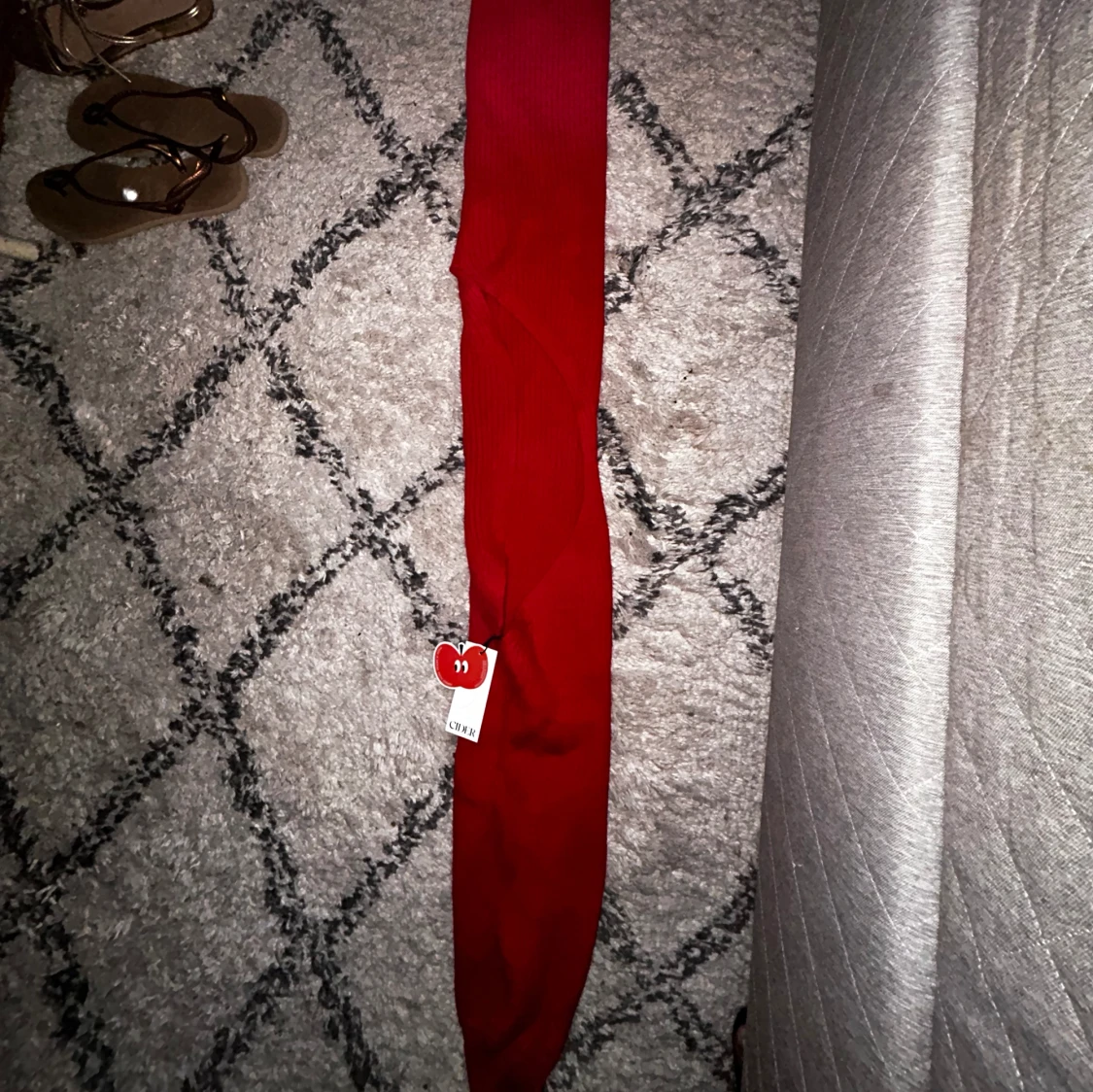 Röd stickad bolero - 90