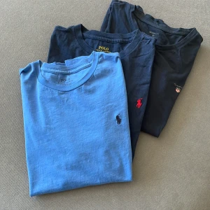 Märkeskläder - t-shirts  - Polo Ralph lauren (ljus- och mörkblå) stl. L/160/14-16år. Använt skick men hel och ren.   Gant stl. 176   Pris kan diskuteras  