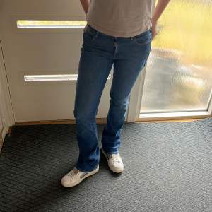 Säljer mina super fina wrangler low waist jeans i super bra skick💕💕💕 storlek W29 L34, passar storlek 38! kom privat för fler frågor!!💞