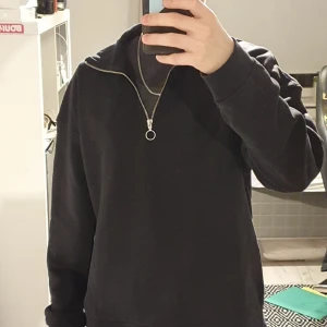 Svart half zip - Shysst jack and jones half zip i fint skick. Tröjan är svart ovh storlek M hör av dig vid funderingar eller fler bilder.
