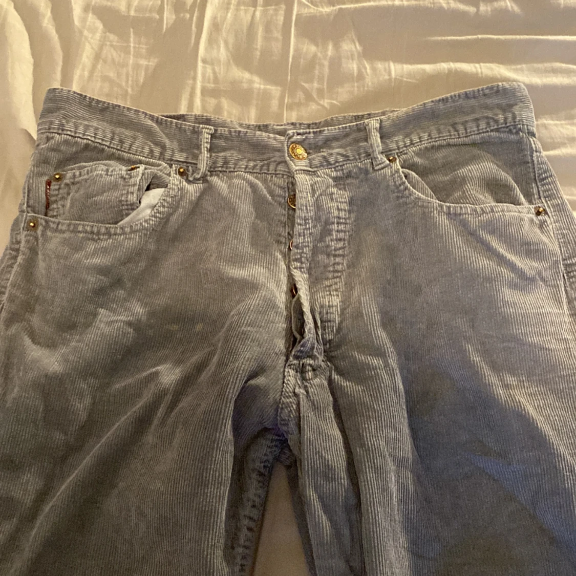Gråa Manchester Byxor  - 90