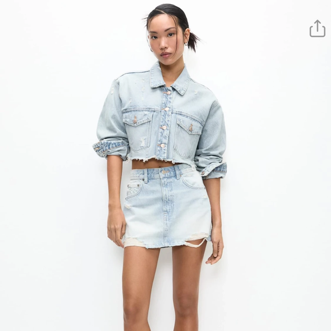 Lågmidjad jeans kjol - 91