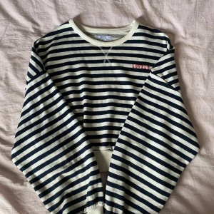 Tröja från bershka - Gullig blårandig tröja från bershka. Lite kortare i modellen. Perfekt mysig vårtröja. Använd fåtal gånger. 