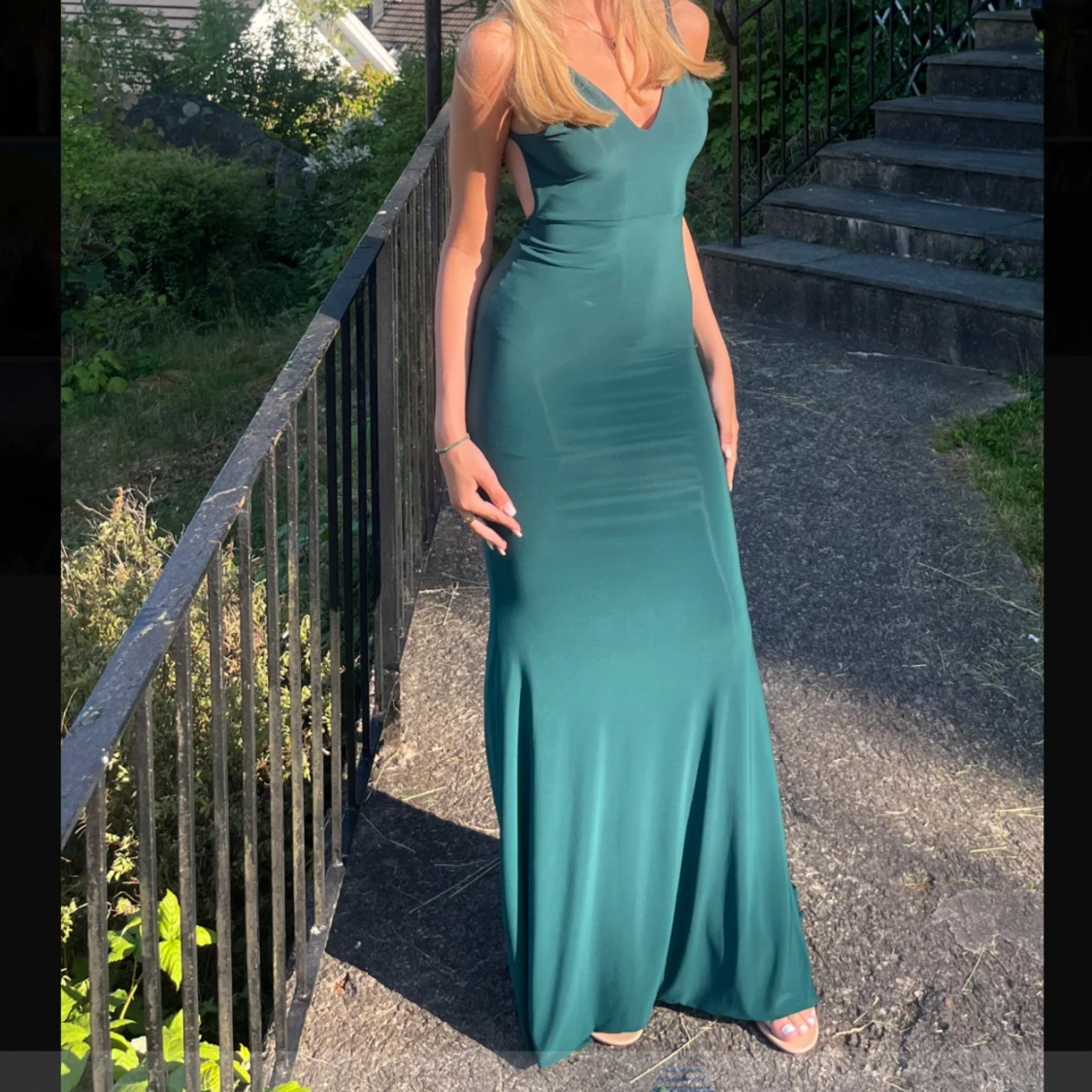 Mörkgrön balklänning