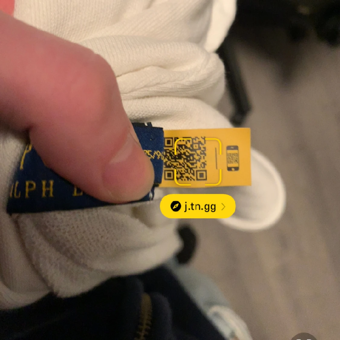 Vit Ralph Lauren zip tröja - 90