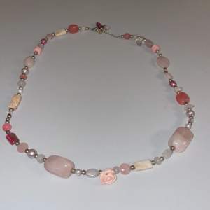 Rosa crystal halsband stort och rosa