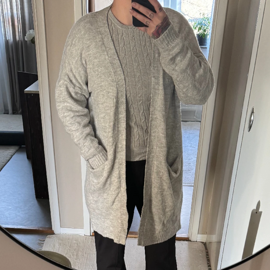 Lång mjuk cardigan