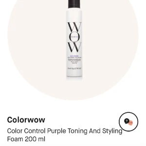 Color wow  - Color Control Purple Toning And Styling Foam 200 ml. Använd två gånger nypris 319kr säljer för 200