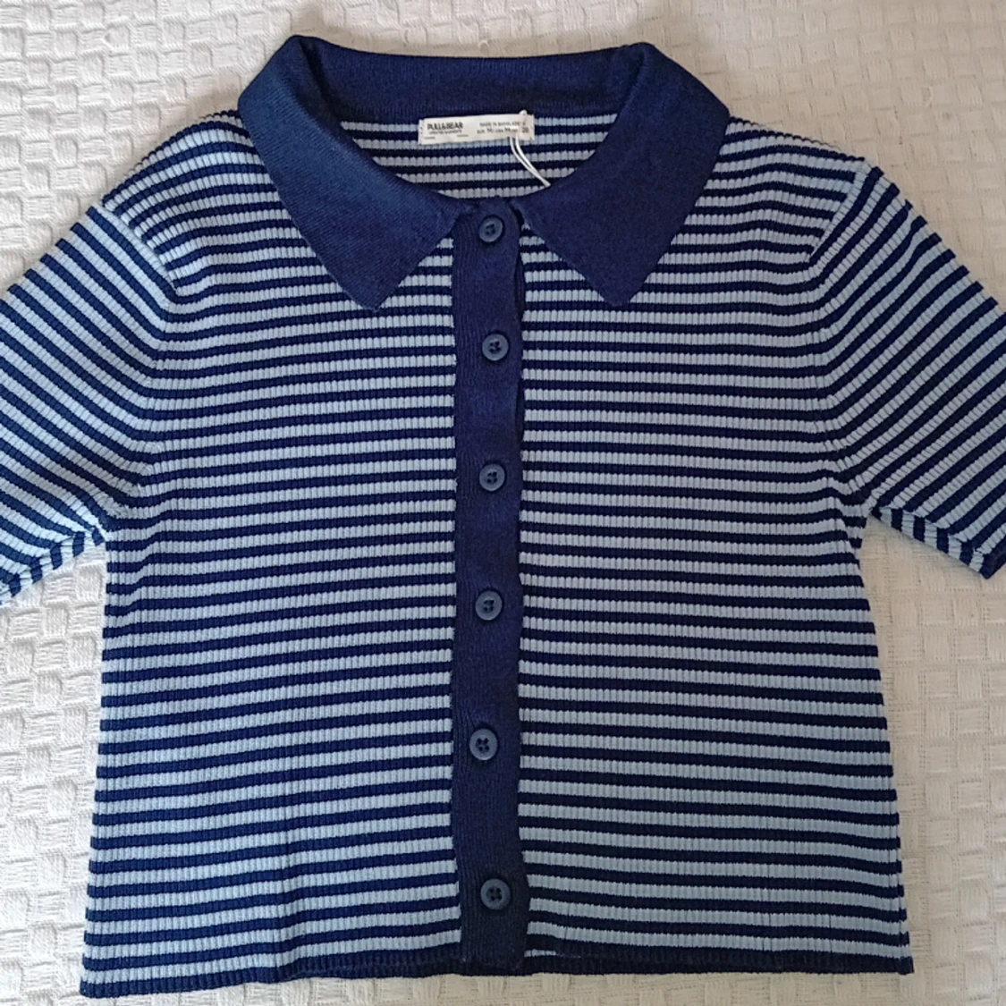 Blå randig tröja med knappar💙🩵