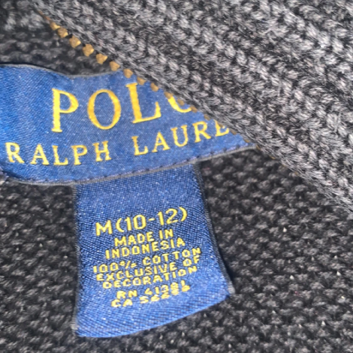 Svart polo Ralph lauren halv zip - 90