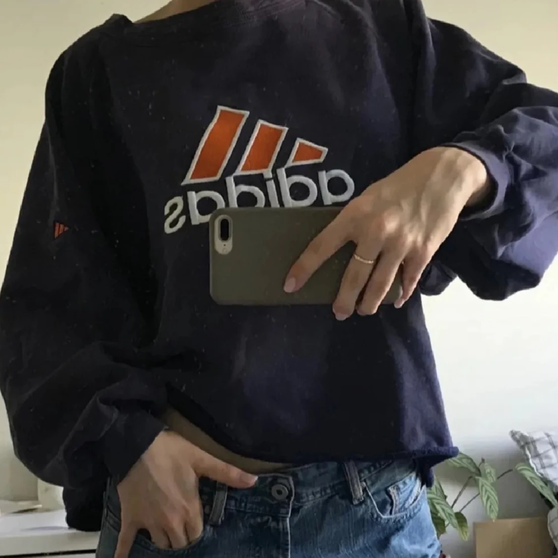 Vintage oversized Adidas hoddie  - 90