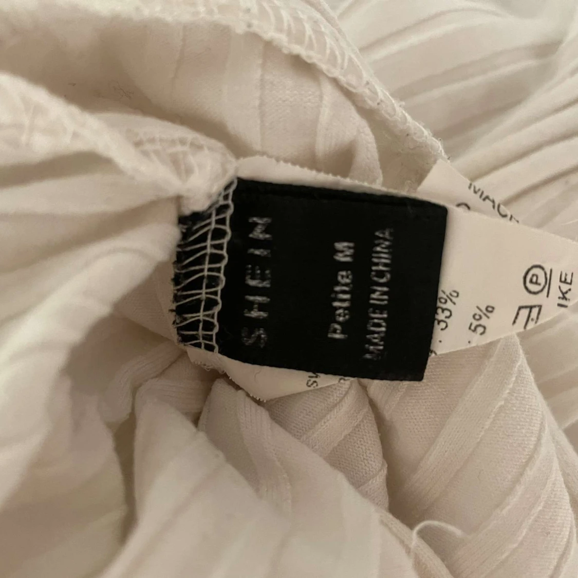 Vit croppad långärmad tröja - 90