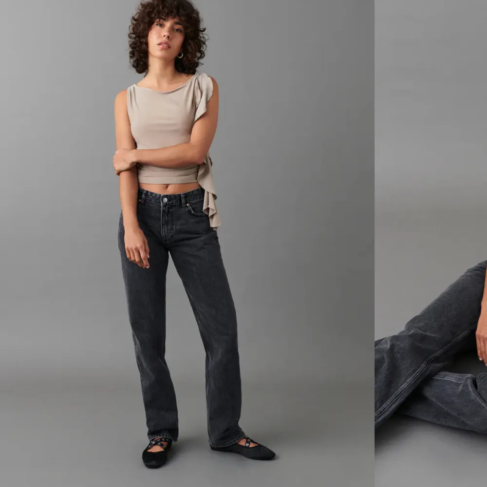 Sååå fina jeans från gina tricot😍 knappt använda och i jättebra skick❤️ nypris 500kr men säljer för 400kr. Jeans & Byxor.