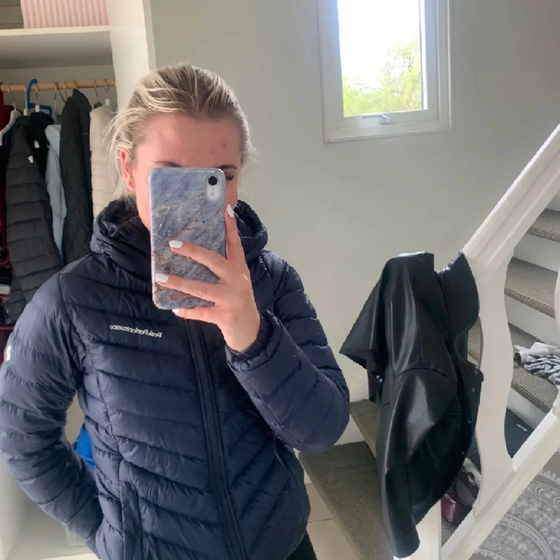 Blå peak performance jacka 