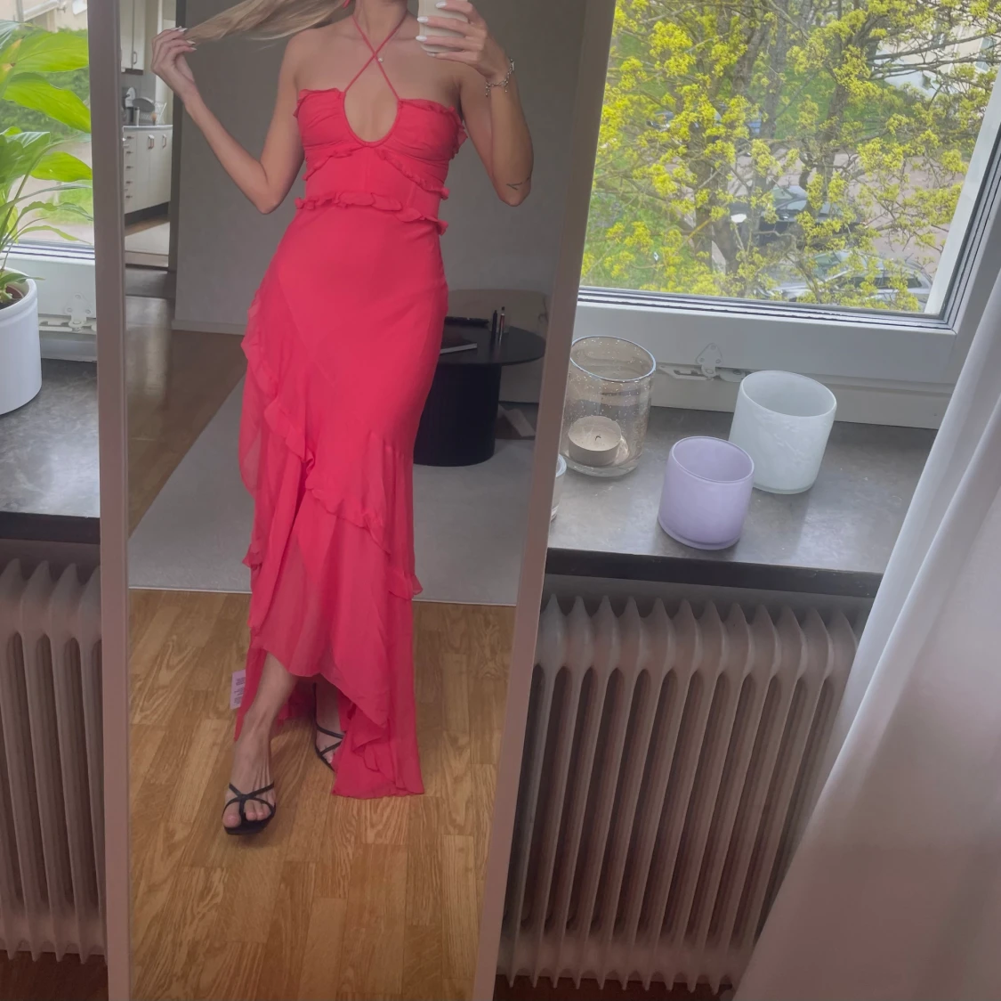 Röd långklänning  - 90