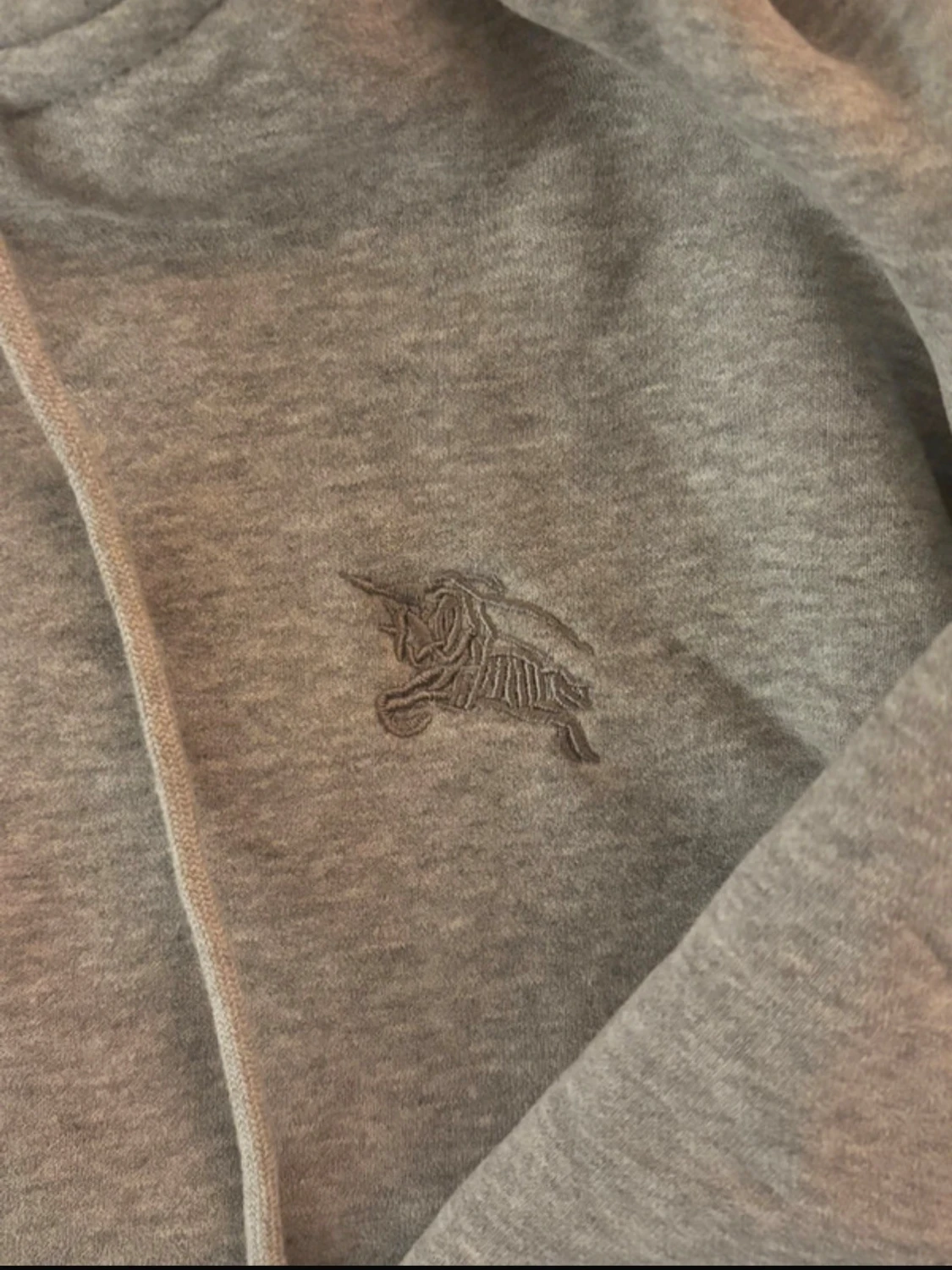 Grå Burberry hoodie med dragkedja - 1