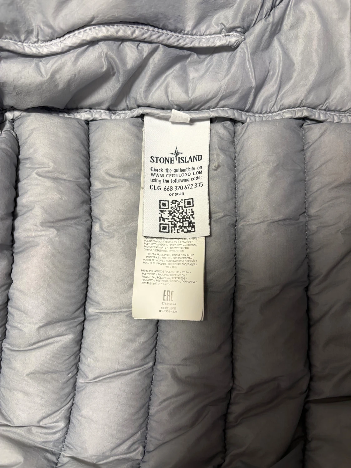 Grå pufferjacka från Stone Island - 3